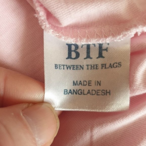 BTF Between the Flags AU-14 Pink Sleeveless Singlet Top Tee 100% Cotton NWOT - Picture 9 of 10